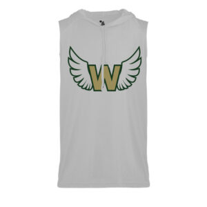 West Badger B-Core Sleeveless Hood Tee-Silver