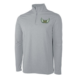 West Men’s Heathered Eco-Logic Stretch Quarter Zip-Light Grey Heather
