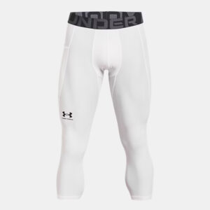 West Under Armour Men Heat Gear Men’s 3/4 Leggings-White (blank)