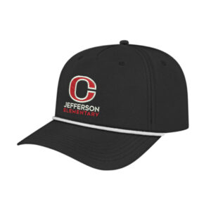 Jefferson Elementary Cap America Athletic Rope Cap-Black/White