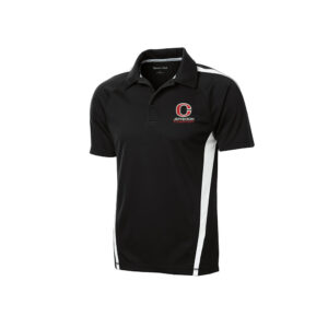 Jefferson Elementary Sport Tek Men PosiCharge Micro Mesh Colorblock Polo-Black/White