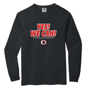 Jefferson Elementary Comfort Colors Heavyweight Ringspun Long Sleeve Tee Unisex-Black