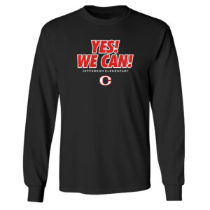 Jefferson Elementary Unisex Long Sleeve Tee-Black