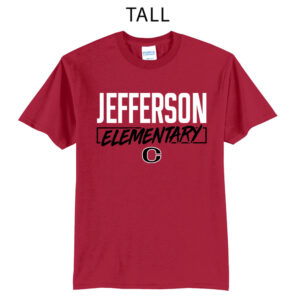 Jefferson Elementary Tall Short Sleeve Tee-Red