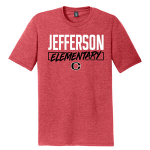 Jefferson Elementary Unisex Premium Short Sleeve Tee-Red Frost