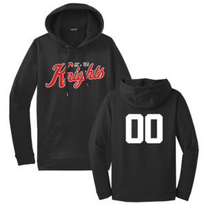QC Knights BB Sport-Tek Sport-Wick Fleece Hooded Pullover Men-Black