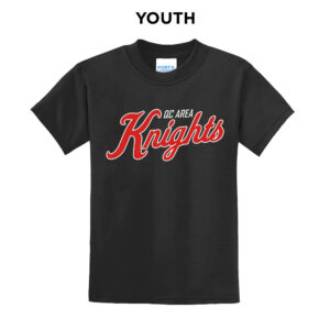QC Knights BB Youth Short Sleeve Tee-Black