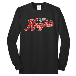 QC Knights BB Unisex Cotton Long Sleeve Tee-Black