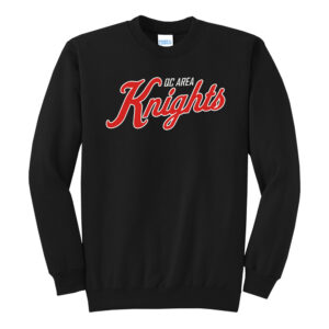 QC Knights BB Unisex Fleece Crewneck Sweatshirt-Black