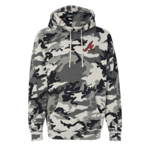 QC Knights BB Independent Trading Co.Camo Pattern  Hooded Pullover Sweatshirt Unisex-  Snow Camo