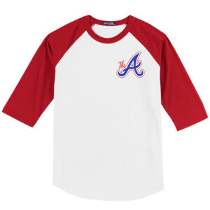 QC Knights BB Sport Tek Unisex Colorblock Raglan Jersey Tee-White/Red