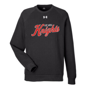 QC Knights BB Under Armour UA Rival Fleece Crewneck Sweatshirt-Black