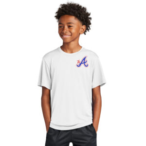 QC Knights BB Sport-Tek Youth Competitor Performance Tee-White