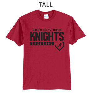 QC Knights BB Tall Short Sleeve Tee-Red