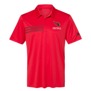 Maq Football Adidas 3-Stipes chest polo men-Red/Black