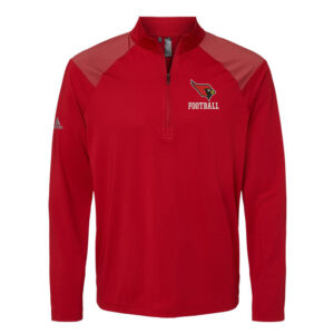 Maq Football Adidas Men Shoulder Stripe Quarter-Zip Pullove-Red