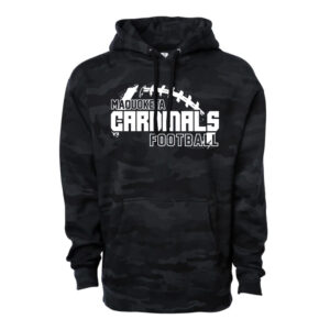 Maq Football Independent Trading Co.Camo Pattern  Hooded Pullover Sweatshirt Unisex-Black Camo