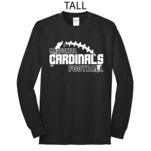 Maq Football Tall Long Sleeve Cotton Tee-Black
