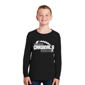 Maq Football Youth Cotton Long Sleeve Tee-Black
