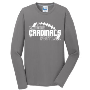 Maq Football Men Long Sleeve Essential Blended Performance Tee-Medium Grey