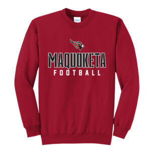 Maq Football Unisex Fleece Crewneck Sweatshirt-Red
