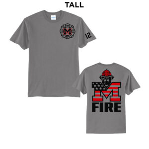 Monticello Fire Tall Short Sleeve Tee-Medium Grey