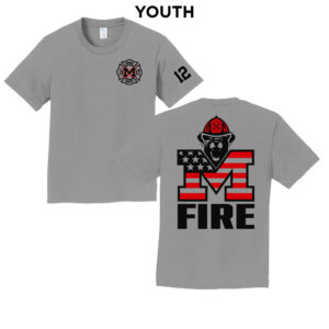 Monticello Fire Youth Fan Favorite Cotton Short Sleeve Tee-Medium Grey