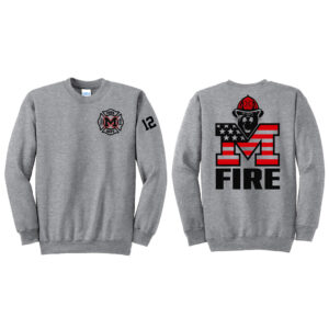 Monticello Fire Unisex Core Fleece Crewneck Sweatshirt-Athletic Heather