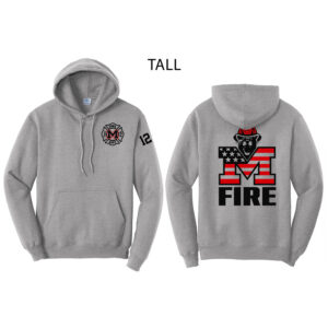 Monticello Fire Tall Fleece Hooded Sweatshirt-Athletic Heather