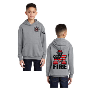 Monticello Fire Youth Fleece Hooded Sweatshirt-Athletic Heather