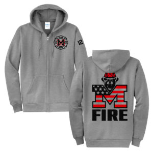 Monticello Fire Unisex Classic Full-Zip Hooded Sweatshirt-Athletic heather