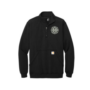 Monticello Fire Carhartt Midweight 1/4-Zip Mock Neck Sweatshirt Men-Black