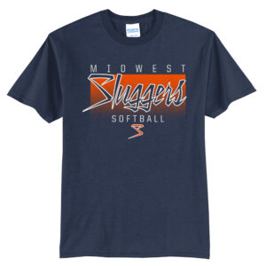 Sluggers Softball Unisex Short Sleeve Tee-Navy