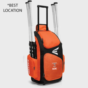 Sluggers Softball Easton Traveler Stand Up Wheeled Bag-Athletic Orange