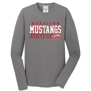 Morrison Men Long Sleeve Essential Blended Performance Tee-Medium Grey