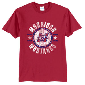 Morrison Unisex Basic Short Sleeve Tee-Red