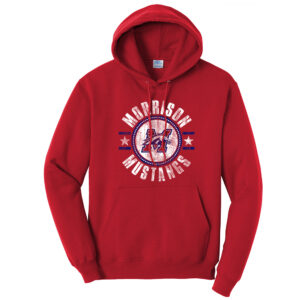 Morrison Unisex Basic Hooded Sweatshirt-Red