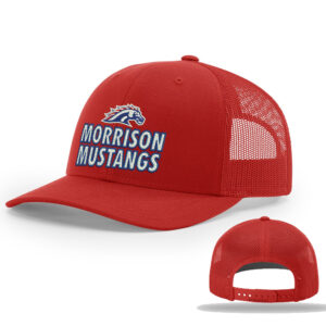 Morrison Richardson Pro Mesh Adjustable Trucker Cap Solid-Red