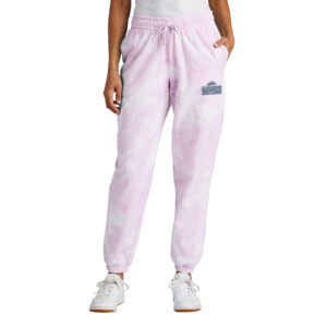 Morrison Port and Company Ladies Beach Wash Cloud Tie Dye Sweatpant-Cerise Pink