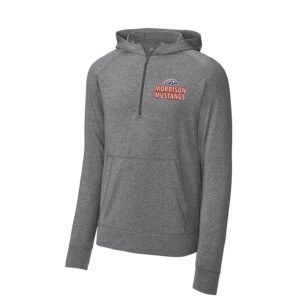 Morrison Sport-Tek men Sport-Wick Stretch 1/2-Zip Hoodie-Charcoal Grey heather