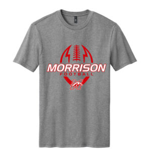 Morrison Football District Made Mens Perfect Blend Crew Tee-Grey Frost
