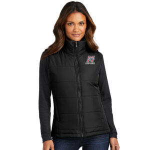 Morrison Football Port Authority Ladies Puffer Vest-Deep Black