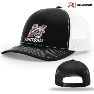 Morrison Football Richardson Pro Crown Mesh Back Adjustable back cap Split-Black/White