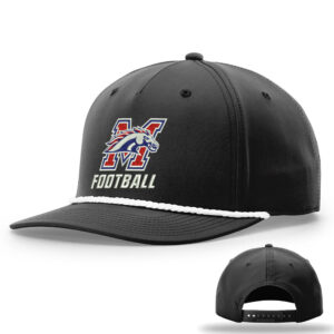 Morrison Football Richardson FIVE PANEL Classic Rope Cap-Black /White