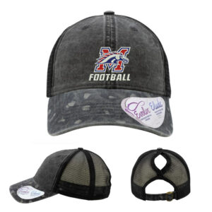 Morrison Football Infinity Her Women’s Printed Visor with Mesh Back Cap-Black/Black Leopard