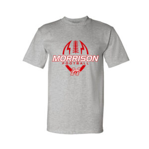 Morrison Football Tall Cotton Short Sleeve Tee-Grey