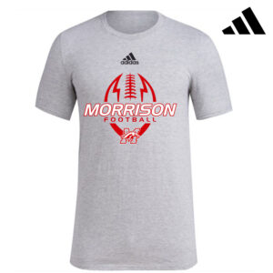 Morrison Football Adidas Fresh Badge of Sport short sleeve Unisex ringspun cotton Tee – Medium Grey Heather (M-3x)