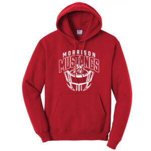 Morrison Football Unisex Fleece Hooded Sweatshirt-Red