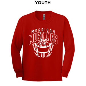 Morrison Football Youth Cotton Long Sleeve Tee-Red