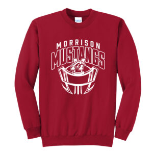 Morrison Football Unisex Fleece Crewneck Sweatshirt-Red